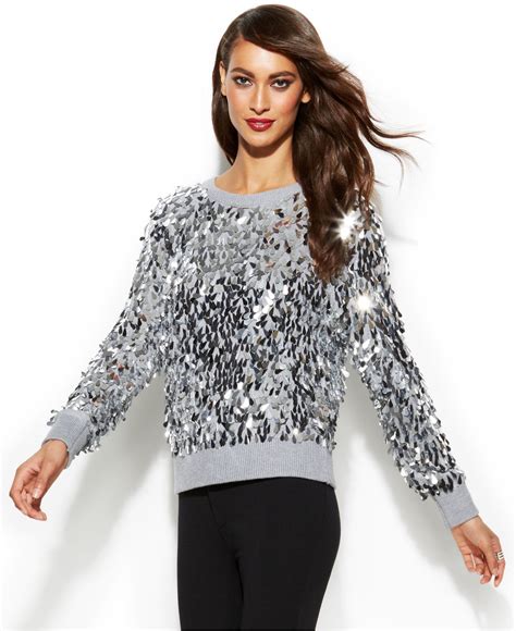 michael michael kors cotton sequined sweater|Michael Kors sweaters outlet.